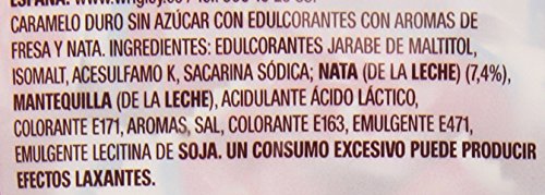 Solano - Fresas con Nata - Caramelo duro sin azúcar - 900 g