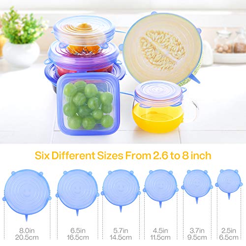 SOLEDI Juego De Preservación de Alimentos de 18 Piezas Bolsas de PevaX9pcs, Funda de Silicona x6pcs, Tela de Cera de Abejas x3pcs (Grande, Mediana y Pequeña), Un Clip Blanco