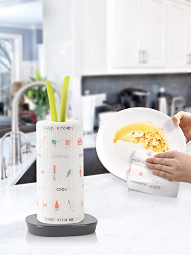 Soledì Portarrollos de cocina creativos soporte de papel higiénico diseño versátil de hoja decoración de cocina o baño