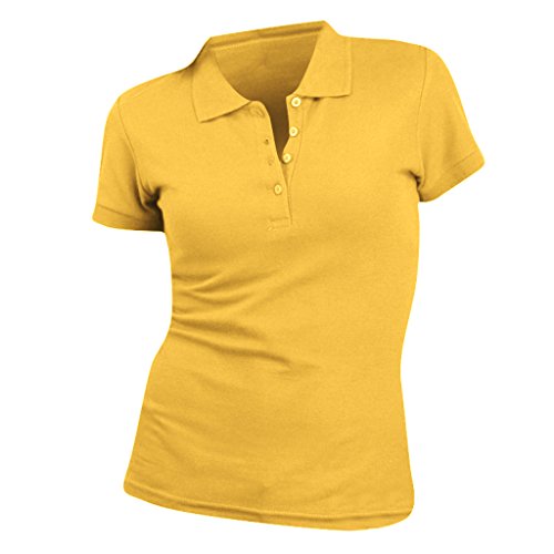 SOLS- Polo de Manga Corta de algodón piqué para Mujer (XXL) (Oro)