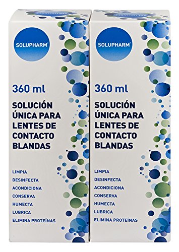 Solupharm Solución Única para Lentes de Contacto Blandas - Paquete de 2 x 360 ml - Total: 720 ml