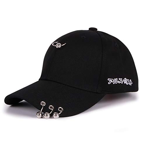 Sombrero Gorra Masculina de Verano Gorra de béisbol Gorra Deportiva de Malla Casual Gorra de Sol Mujer Algodón Negro Modelos Adultos (55-60cm)