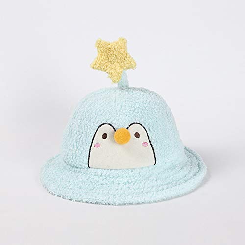 Sombrero para niños para otoño e Invierno Nueva versión Coreana de Lana de Cordero cálido Sombrero de Pescador para niños pingüino Estrella tentáculos bebé Sombrero de Invierno