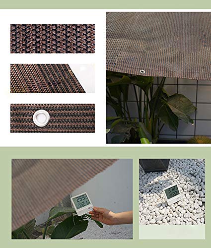 Sombrilla Lona for Vela Impermeable al Aire Libre Jardín Terraza Partido Protector Solar Toldo Toldo 95% Protección UV con Cuerda Libre de Brown (Size : 4x8m)