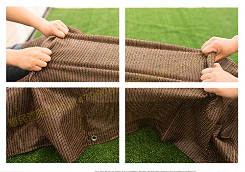 Sombrilla Lona for Vela Impermeable al Aire Libre Jardín Terraza Partido Protector Solar Toldo Toldo 95% Protección UV con Cuerda Libre de Brown (Size : 4x8m)