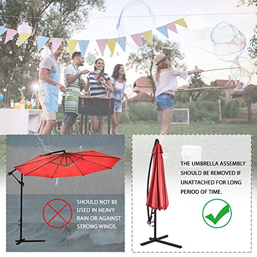 Sombrilla Parasol de para Terraza Jardín Patio Ajustable Protección Solar UV