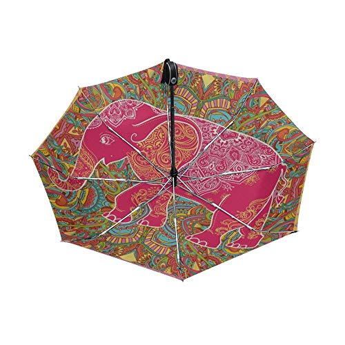 Sombrillas Terraza Patrón Floral Colorido Único Paraguas Plegable Personalizado Mujeres Lluvia Paraguas A Prueba De Viento Automático No Automático