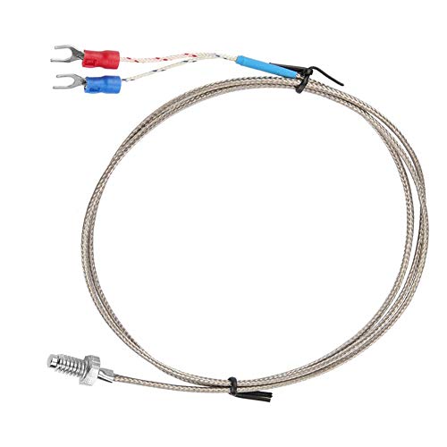 Sonda de medición de la temperatura de rosca de tornillo BSW de tipo M6 tipo cable de termopar(1M)