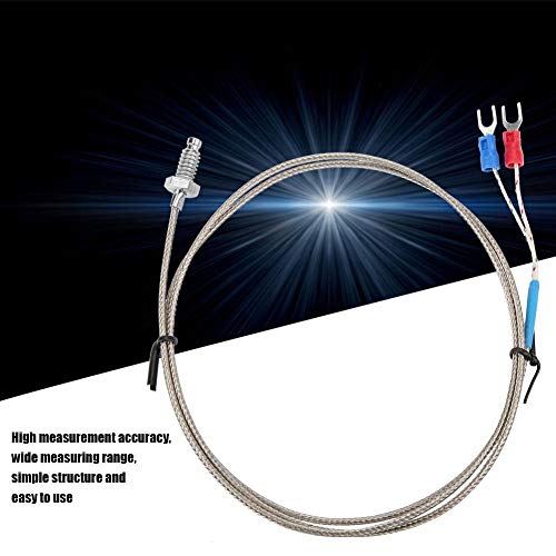 Sonda de medición de la temperatura de rosca de tornillo BSW de tipo M6 tipo cable de termopar(1M)