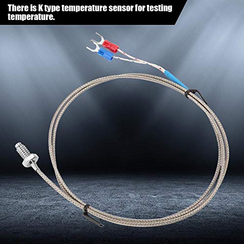 Sonda de medición de la temperatura de rosca de tornillo BSW de tipo M6 tipo cable de termopar(1M)