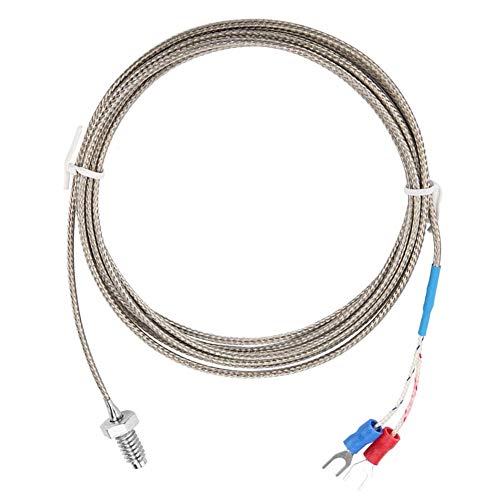 Sonda de medición de la temperatura de rosca de tornillo BSW de tipo M6 tipo cable de termopar(2M)