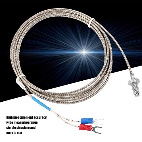 Sonda de medición de la temperatura de rosca de tornillo BSW de tipo M6 tipo cable de termopar(2M)