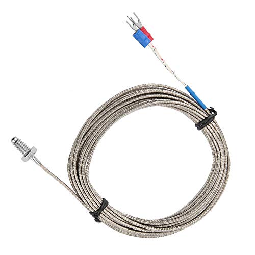 Sonda de medición de la temperatura de rosca de tornillo BSW de tipo M6 tipo cable de termopar(4m)