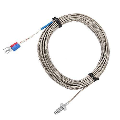 Sonda de medición de la temperatura de rosca de tornillo BSW de tipo M6 tipo cable de termopar(4m)