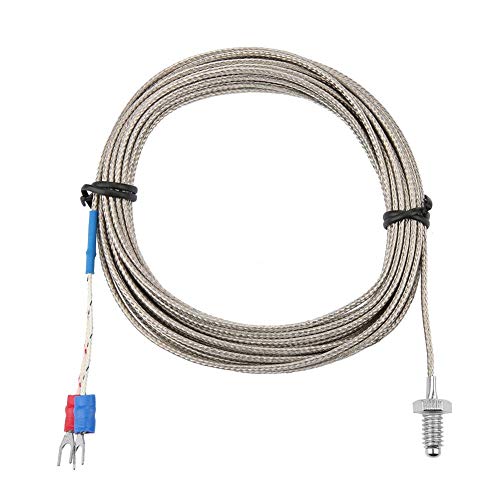 Sonda de medición de la temperatura de rosca de tornillo BSW de tipo M6 tipo cable de termopar(4m)