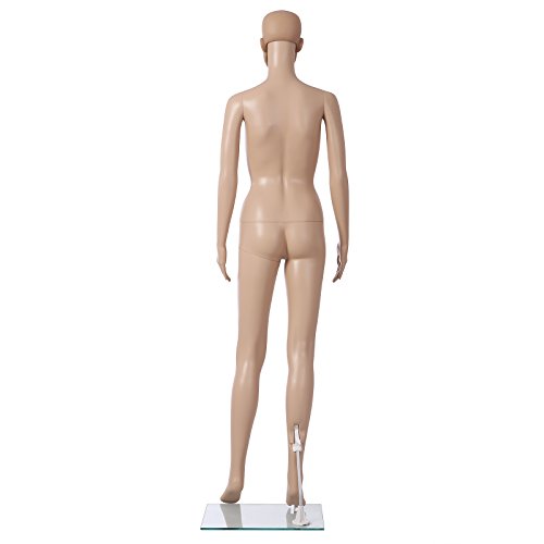 SONGMICS Maniquí Femenino Realista, con Cabeza Desmontable, para Escaparates, Color Carne MPLM05