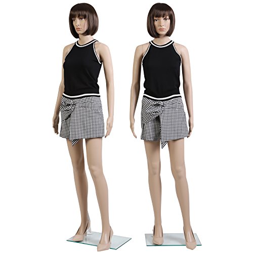 SONGMICS Maniquí Femenino Realista, con Cabeza Desmontable, para Escaparates, Color Carne MPLM05