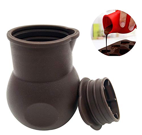 SONSMER - Olla de silicona antiadherente para derretir chocolate con mantequilla, calor, salsa de leche, horno microondas