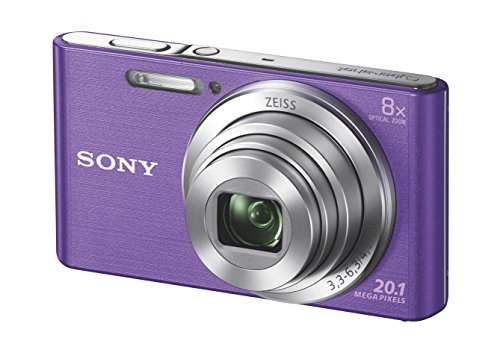 Sony DSC-W830 - Cámara compacta de 20.1 Mp (pantalla de 2.7", zoom óptico 8x, estabilizador óptico), violeta