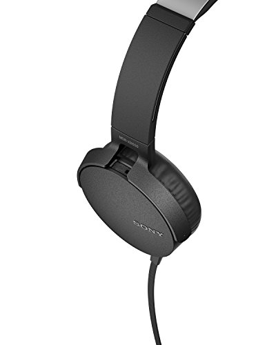 Sony MDR-XB550AP, Auriculares de Diadema Extra Bass (micrófono Integrado Compatible con Smartphones, Diadema Metálica Adaptable), Alámbrico, Talla Única, Negro