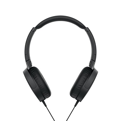 Sony MDR-XB550AP, Auriculares de Diadema Extra Bass (micrófono Integrado Compatible con Smartphones, Diadema Metálica Adaptable), Alámbrico, Talla Única, Negro