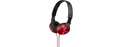 Sony MDR-ZX310APR - Auriculares de diadema cerrados (con micrófono, control remoto integrado), rojo