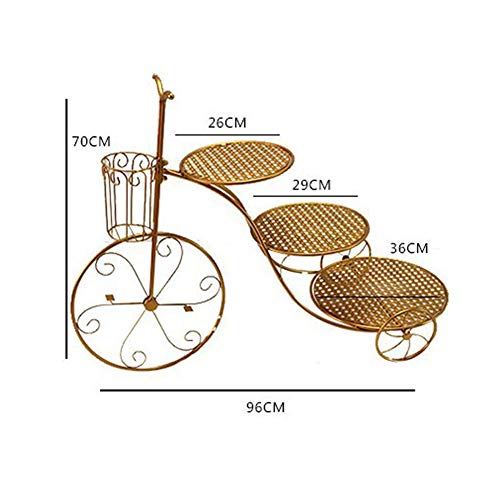 Soporte de la torta, Soporte de la torta de la bicicleta del hierro labrado, Soporte de múltiples capas de la torta del cumpleaños de la boda de tres niveles, Tabla creativa europea del postre,White,L