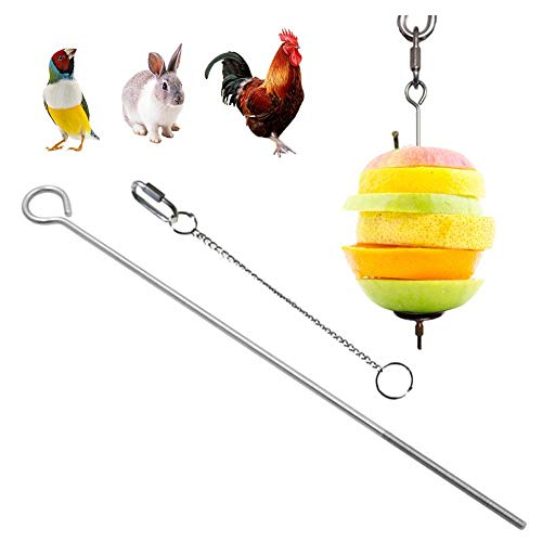 Soporte Para Alimentos Para Pájaros, Comederos Para Pájaros, Soporte Para Pinchos De Palitos De Frutas Y Verduras De Acero Inoxidable, Juguete Para Forrajeo, Pincho Para Golosinas Para Pájaros, 56 Cm