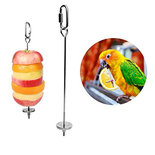 Soporte Para Alimentos Para Pájaros, Comederos Para Pájaros, Soporte Para Pinchos De Palitos De Frutas Y Verduras De Acero Inoxidable, Juguete Para Forrajeo, Pincho Para Golosinas Para Pájaros, 56 Cm