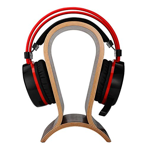 Soporte para Auriculares Headset Stand ONEGenug Titular de auriculares, Madera de nogal para Sennheiser / Audio-Technica / AKG / Beyerdynamic / Logitech / HyperX / SONY PS4 Headphones