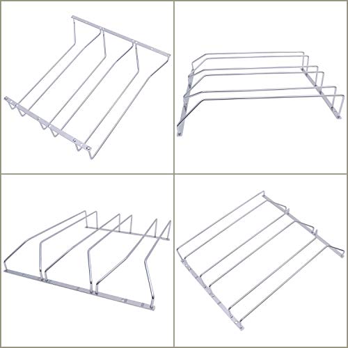 Soporte para Copas de Vino - 34 x 32 x 5,5 cm Soporte de Acero con Tornillos para Champagne, Copas de Vino - Copas Vino Organizador para Hogar Cocina Bar Restaurante