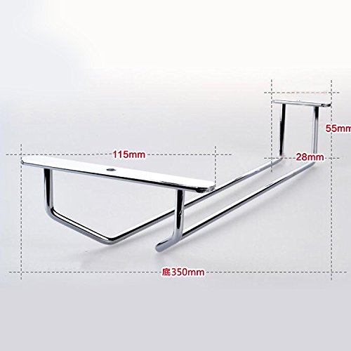 Soporte para copas de vino de cristal, 27 cm, para colgar las copas, con tornillos, acero inoxidable, S-27CM