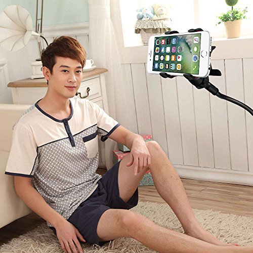 Soporte para teléfono móvil, lonzoth Teléfono Móvil Soporte Cuello de cisne Soporte universal Soporte para iPhone Smartphone Teléfono Móvil (Phone Stand|Black)