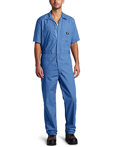 SOULAND - Mono de manga media para hombre, color azul cielo (traje caldera y Dungaree)