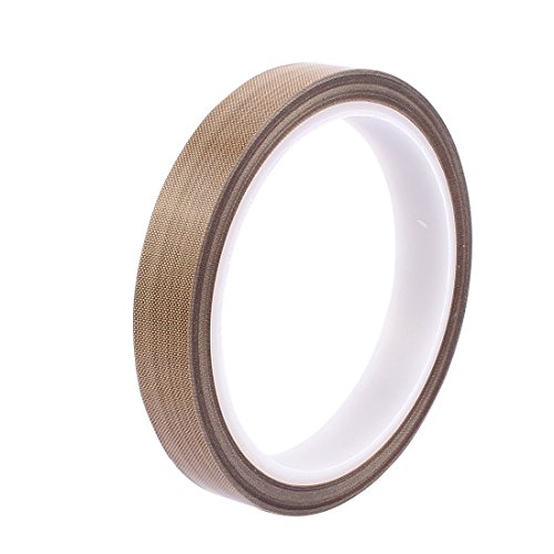 sourcingmap® 15 mm de ancho de alta temperatura cinta adhesiva de PTFE de 0,18 mm de espesor 10m largo antiadherente