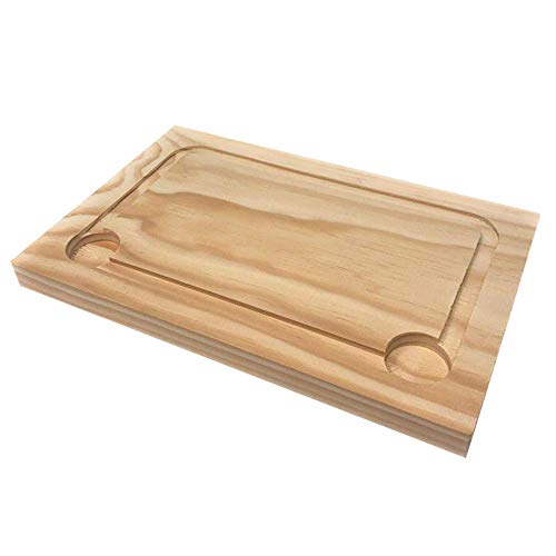 Space Home - Plato de Madera para Churrasco - Set de 6-30 * 20 cm