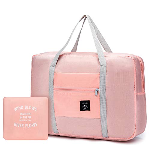 SPAHER Unisex Bolsa de Lona Plegable 32L Ligera Poco voluminoso Noche Holdall Barril Bolsa para Compras Viajes Gimnasio Equipaje acampa de los Deportes