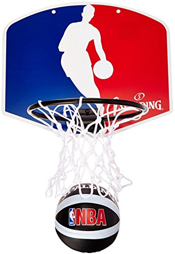 Spalding NBA Logoman (77-602Z) Minicanasta, Unisex niños, Azul/Rojo/Blanco, Talla Única