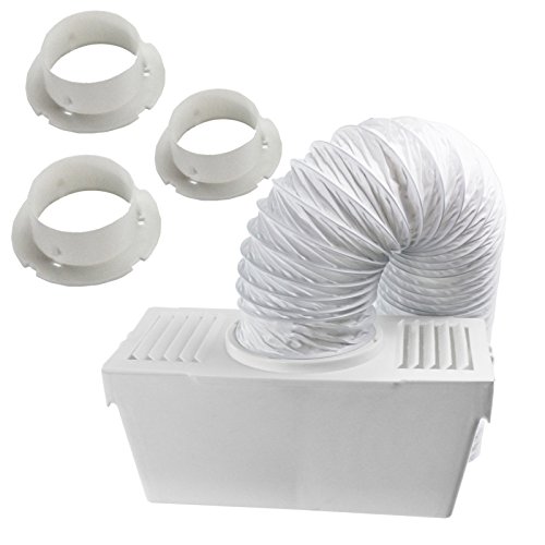 Spares2go Manguera De Ventilación Del Condensador Kit con 3 x adaptadores para Whirlpool Secadora (1,2 m)