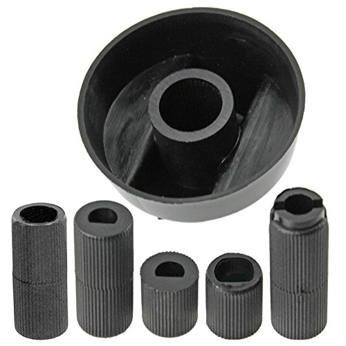 SPARES2GO - Pomo universal para pantalones de chimenea de gas y calentador de almacenamiento, color negro