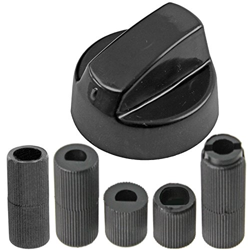 SPARES2GO - Pomo universal para pantalones de chimenea de gas y calentador de almacenamiento, color negro