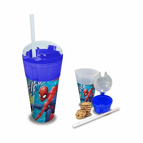 Spiderman MV15396 Vaso 2 En 1, Multicolor