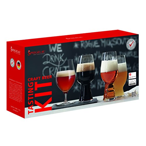 Spiegelau & Nachtmann 4991697 Tasting Kit Set/4 499/53 _ 51 _ 52 _ 21 Craft Beer Glasses UK/3, 4 Unidades, Transparente, 19.6 x 37,2 x 10.19 cm