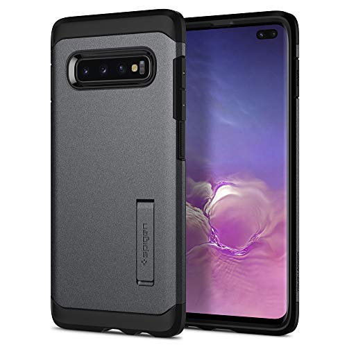 Spigen Compatible con Galaxy S10 Plus /S10+ Funda Tough Armor con Kickstand y Certificado de Extrema protección - Graphite Gray