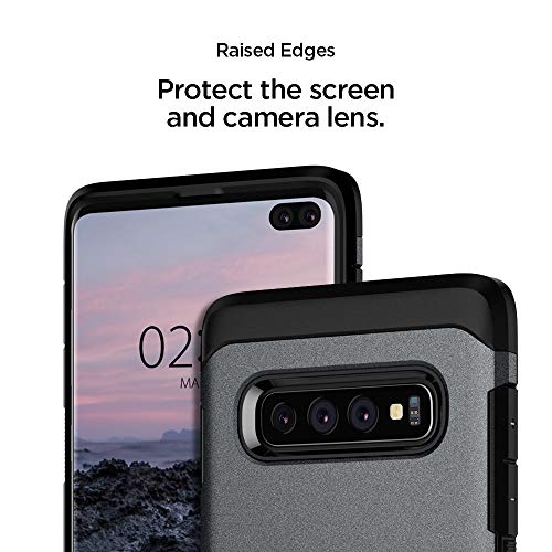 Spigen Compatible con Galaxy S10 Plus /S10+ Funda Tough Armor con Kickstand y Certificado de Extrema protección - Graphite Gray