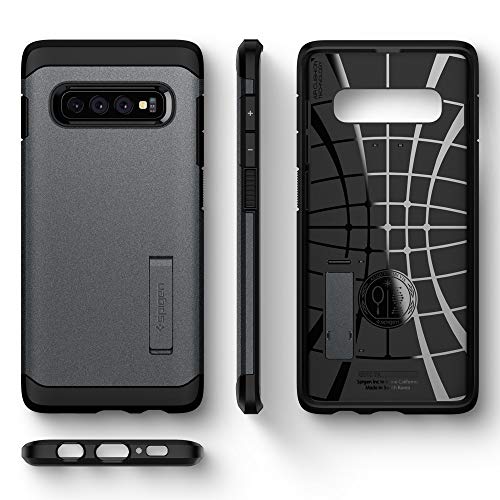 Spigen Compatible con Galaxy S10 Plus /S10+ Funda Tough Armor con Kickstand y Certificado de Extrema protección - Graphite Gray