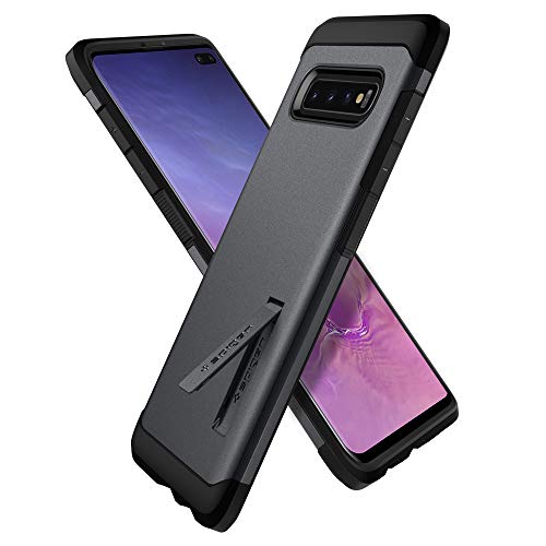 Spigen Compatible con Galaxy S10 Plus /S10+ Funda Tough Armor con Kickstand y Certificado de Extrema protección - Graphite Gray