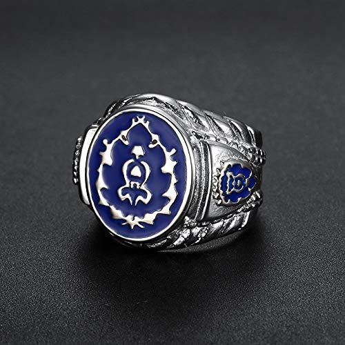 Sping Jewelry World of Warcraft - Anillo de Titanio para fanáticos de Wow (Tallas 7 a 15)