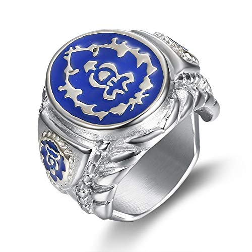 Sping Jewelry World of Warcraft - Anillo de Titanio para fanáticos de Wow (Tallas 7 a 15)