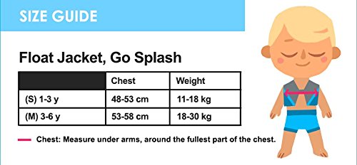 Splash About Go Splash Chaleco Flotador, Unisex bebé, Shark OrangeRequin, 3-6 años